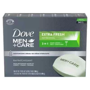 Jabón en barra corporal y facial Dove Men+Care, extra fresco, 3,75 oz., 14 ct. - Imagen 1 de 10