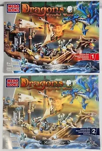 Mega Bloks Krystal Wars Dragons 9895 Man-O-War Ship Instruction Manual 1 & 2 - Picture 1 of 2