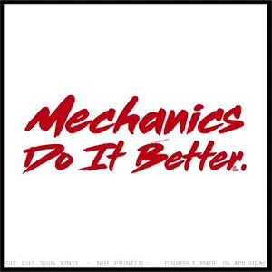 Funny Mechanic Decal Sticker Die Cut Vinyl White Trash Fits Powerstroke HD Truck - Picture 1 of 3