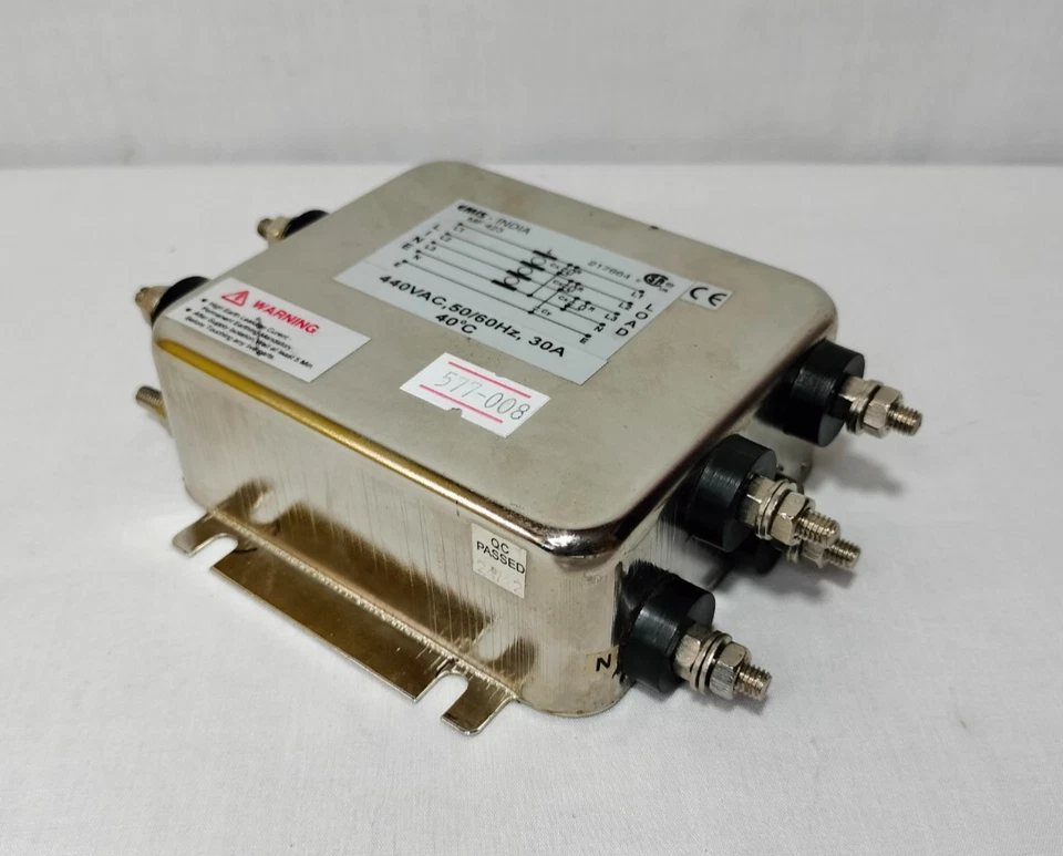 Filtro de línea EMIS MF 423 MF423 EMI 440VAC 50/60Hz 30A hecho en India Foto 1 de 4