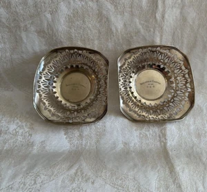 Antique Masonic OES Order of the Eastern Star Award Silver Plate Bowl Set of 2 - Picture 1 of 6