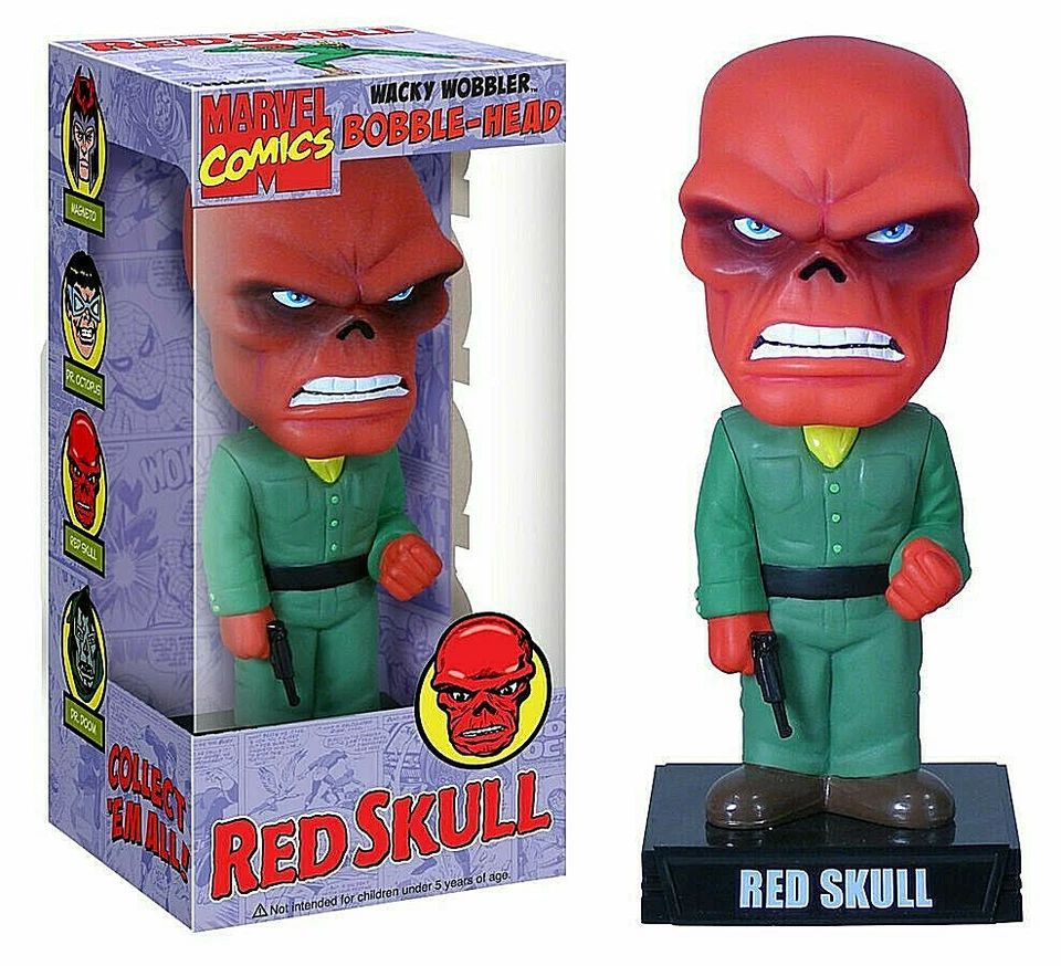 RED SKULL bobble-head Wacky Wobbler - Imagen 1 de 1
