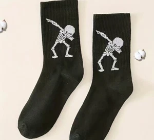 Dancing Skeleton Brand New Socks one size fits size 7-12 UNISEX/Men/Women - Picture 1 of 3