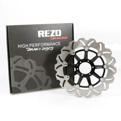 Disco rotor de freno delantero ondulado Rezo para Honda CBR1100XX 99-07 Foto 1 de 4