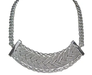 THAI HILL TRIBE Aluminum 18" Necklace Handmade LOOKS JUST LIKE SILVER - Picture 1 of 4