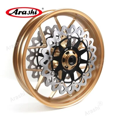 For Honda CBR1000RR SC57 2004 2005 Arashi Front Wheel Rim and Brake Disc Rotor — 第 1/4 张图片