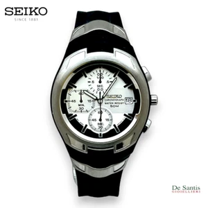 Orologio Seiko cronografo e datario Water resistent uomo vintage stile retrò - Foto 1 di 4
