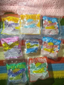 1994 McDonalds Mickey And Friends Epcot Adventure lot of 8 Toys Sealed 93 - Picture 1 of 10