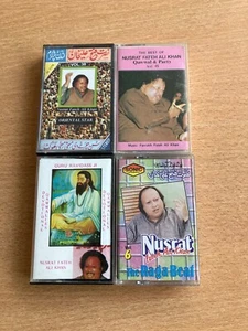 Nusrat Fateh Ali Khan - job lot of 4 cassettes - please see photos - Picture 1 of 6