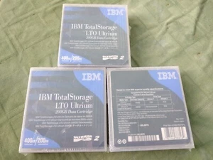NEW Sealed IBM Total Storage LTO Ultrium 2 ,200GB/400GB DATA Cartridge - 3PCS - Picture 1 of 3