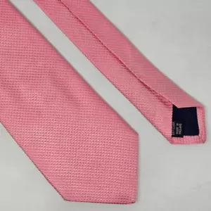 THOMAS PINK JERMYN STREET SILK TIE PINK SATIN TEXTURED 3.75" X 59" ENGLAND - Picture 1 of 3