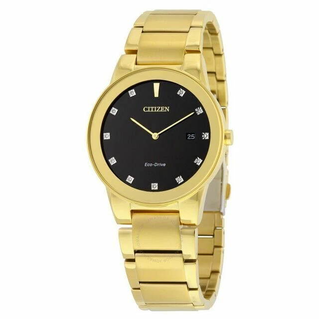 Citizen Eco-Drive Men Gold Plated Case Wristwatches for sale - eBay