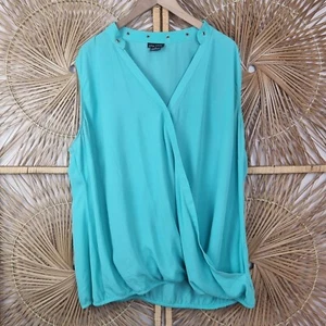 Top City Chic Cortina Frontal Turquesa Sin Mangas Talla XL - Imagen 1 de 7