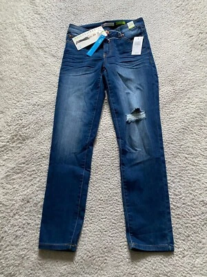 Pantalones de mezclilla ajustados con curvas Celebrity rosa para mujer azul para niños talla 3 (26 x 26) Foto 1 de 4