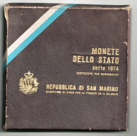 San MARINO Series Divisional coins year 1974 - Hearth Home Cover