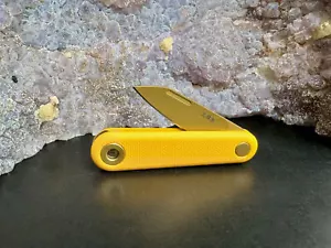 Sanrenmu 325S Slipjoint Minimesser Schlüsselanhänger G10 Gelb - Bild 1 von 3