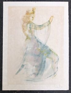 Lithographie Leonor FINI (1907-1996) Portrait Femme Épreuve D’artiste Signée XXe