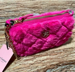 Juicy Couture Bag Small Wristlet Barbie Pink Fury Mini Wristlet Clutch - Picture 1 of 23