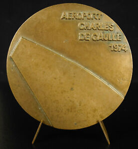 Médaille ADP Aéroport de Paris Charles de Gaulle Roissy 257 g 77 mm medal