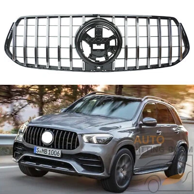 For 2020+ Mercedes-Benz W167 GLE 350 450 580 Chrome GT Style Grill Front Grille Foto 1 de 4