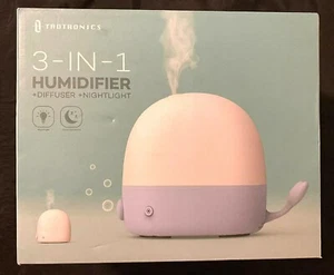 3 in 1 Humidifier + Diffuser + Nightlight, Taotronics TT-AH038, Blue/White - Picture 1 of 9