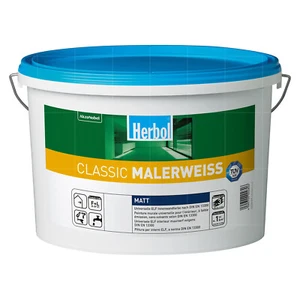 HERBOL Classic Malerweiss 5 LTR Innenwandfarbe Innenfarbe DKK1 NAK3 matt WEISS - Bild 1 von 2