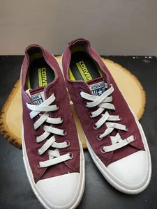 Converse All Star Chuck Taylor II Women Shoes Wine 8.5 Low Top Canvas Sneakers - Picture 1 of 15