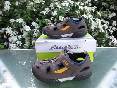 Sandalias deportivas Eddie Bauer Bungee Bump marrón senderismo playa niños pequeños talla 11 Foto 1 de 4