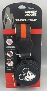 New Disney Mickey Mouse Black Red Travel Strap For Phone - Picture 1 of 2