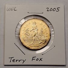 2005 Terry Fox Commemorative Uncirculated CANADA $1 UNC Dollar Loonie COIN