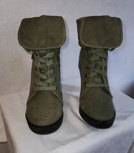 Aldo Army Green Audria Short Boots Size 37 B- US 6 1/2 B - Picture 1 of 8