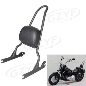 Black Detachable Passenger Backrest Sissy Bar Fit for Sofitail Fatboy EFI FLSTFI - Picture 1 of 14