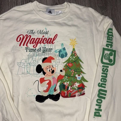 Moletom masculino Disney Walt Disney World grande Natal Mickey Mouse gola redonda - Imagem 1 de 4