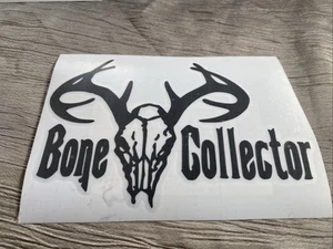 Knochen Sammler Hirsch Schädel Aufkleber Sticker, schwarz Vinyl - Bild 1 von 4
