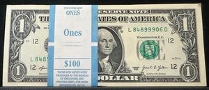 2021 96 Consecutive Uncirculated One Dollar Bills SAN FRANCISCO L Series - Picture 1 of 1