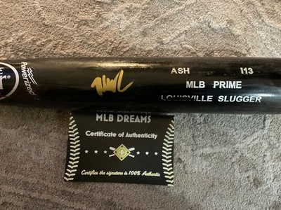 DIAMONDBACKS REDS WHITE  SOX  MATT DAVIDSON  SIGNED  GAME USED BAT  COA RARE - Image 1 of 4