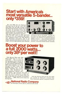 Radioaficionado QST Mag. Ad NATIONAL'S Modelo 200 5 Banderas y Modelo NCL-2000 AMP (10/67) - Imagen 1 de 1