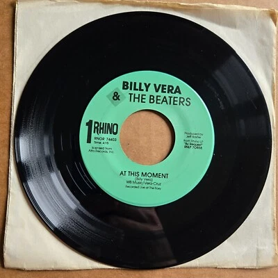 BILLY VERA & THE BEATERS At This Moment 45 7" Record Vinyl Records - Image 1 of 2