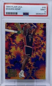 Shawn Kemp PSA 9 -1994 Flair USA ‘Dreamscapes’ “Reverse Jam” SuperSonics- Pop. 8 - Picture 1 of 8