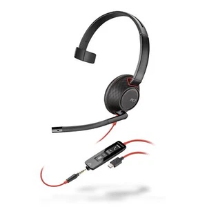 Micro-casque filaire Blackwire 5210 Plantronics – Perche microphone antibruit... - Photo 1/7