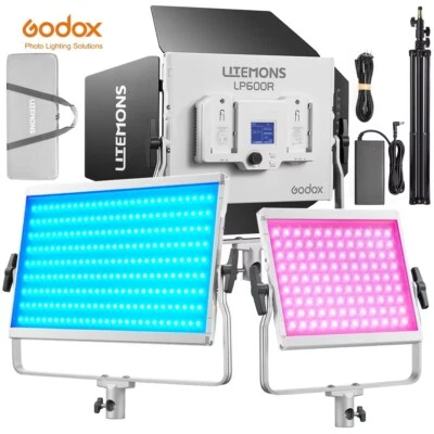Godox LITEMONS LP1200R RGB Full-Color Led Video Light Panel 1800-10000K Barndoor - Image 1 of 4