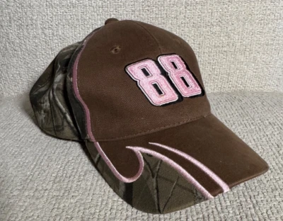 Dale Earnhardt Jr Sombrero, Gorra NASCAR Racing #88 Camuflaje Rosa Damas Ajustable Foto 1 de 4