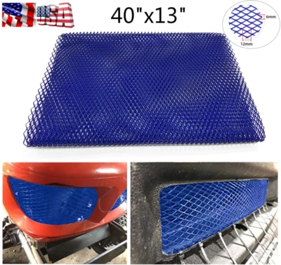 40"x13" Car Grid Vent Grille Bumper Aluminum Alloy Rhombic Grille Mesh Sheet USA - Image 1 of 4