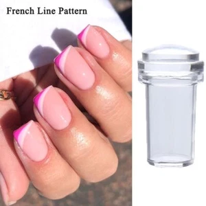 for French Tips Nail Design Transparent Jelly Nail Stamper Scraper Set Silicone - Picture 1 of 6