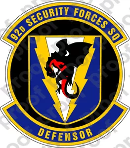 AUFKLEBER USAF 92. SICHERHEITSKRÄFTE SQ - Bild 1 von 1