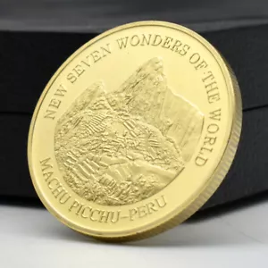 Moneda Desafío Oro Sitio Machu Picchu Perú Nueva Medalla Adorno Siete Maravillas - Imagen 1 de 12