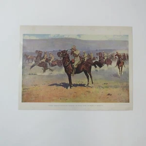 Vintage Book Illustration Harassing The Boers The African War 1902 Calvary - Picture 1 of 2