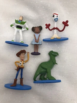Juego de 5 figuras Disney Toy Story Woody Buzz Forky Rex niña adorno de pastel nuevo Foto 1 de 4