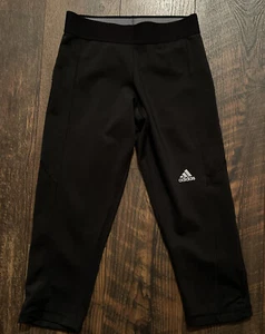 ADIDAS TECH FIT LADIES RUNNING GYM FITNESS LEGGINGS BLACK SIZE XS Climalite - Picture 1 of 6