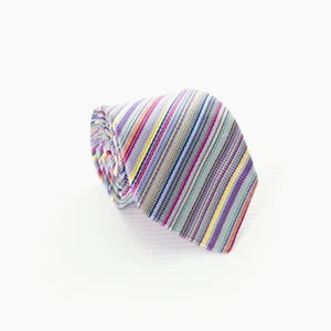 Corbata de cuello Duchamp London 100 % seda hecha a mano vibrante audaz multicolor a rayas para hombre - Imagen 1 de 4